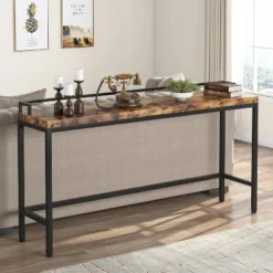 Tribesigns 70.9" Long Sofa Table, Narrow Entryway Console Table For Living Room