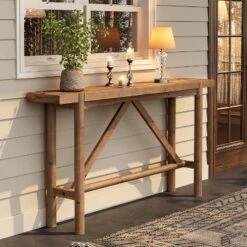 Tribesigns Solid Wood Console Table, 63" Long Farmhouse Entryway Sofa Table For Living Room, Hallway, Foyer, Entrance -Tribesigns Sales Store GUEST 8a5aa475 ee52 46e2 9ff9 79aedae539cc