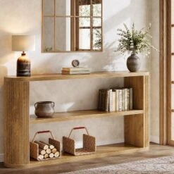 Tribesigns 63-Inch Console Table, Farmhouse Entryway Table With 3-Tier Open Shelf, Wooden Behind Couch Tables For Living Room, Hallway -Tribesigns Sales Store GUEST 8b04dc0c b210 48ff 8877 37bcc95cf4b9