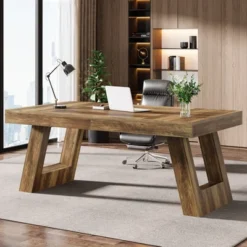 Tribesigns 63" Wood Executive Desk, Home Office Computer Desk With Double Pedestal, Study Writing Table, Business Workstation For PC Laptop -Tribesigns Sales Store GUEST 8d290942 1c42 4205 9d55 2bc5da115d0d
