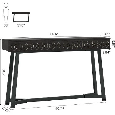 Tribesigns 55-Inch Modern Console Table, 2-Drawer Entryway Table, Sofa Table Behind Couch For Entrance, Foyer, Hallway, Living Room 2 Tribesigns 55-Inch Modern Console Table, 2-Drawer Entryway Table, Sofa Table Behind Couch For Entrance, Foyer, Hallway, Living Room - Image 2