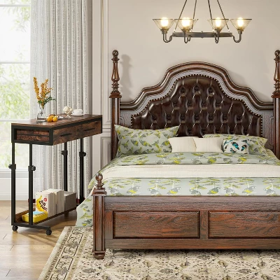 Tribesigns Portable Desk With Drawers, Mobile Laptop Desk With Wheels, Small Standing Desk For Home Office 5 Tribesigns Portable Desk With Drawers, Mobile Laptop Desk With Wheels, Small Standing Desk For Home Office - Image 5