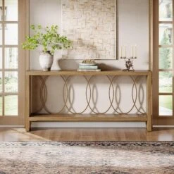 Tribesigns 70.9" Extra Long Console Table, 2-Tier Sofa Table Behind Couch, Modern Foyer Stand For Hallway, Entryway, Living Room -Tribesigns Sales Store GUEST 900194bf fb34 4002 a31e b3a6a96b4ef4