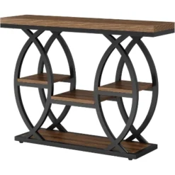 Tribesigns 39.37" Console Table, Industrial 4-Tier Sofa Table Narrow Wood Entryway Table With Storage Shelves -Tribesigns Sales Store GUEST 91ebf239 e462 43dc 8f8b 4746f9c62543