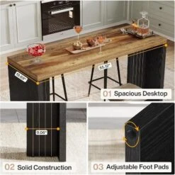 Tribesigns Home Bar Unit, 55.12“Bar Table With A Spacious Tabletop, Modern Freestanding Bar For Home Kitchen, Living Room, Balcony -Tribesigns Sales Store GUEST 93646186 79d7 4108 9720 cd4ba3cd1156