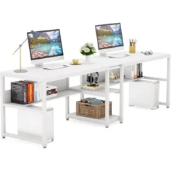 Tribesigns Two Person Desk With Bookshelf, 78.7 Computer Office Double Desk, Writing Desk Workstation With Shelf For Home Office 13 Tribesigns Two Person Desk With Bookshelf, 78.7 Computer Office Double Desk, Writing Desk Workstation With Shelf For Home Office -Tribesigns Sales Store GUEST 958a04ba 43d0 4db7 a052 34c991082c01