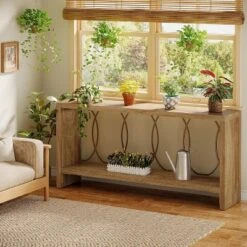 Tribesigns 70.9" Extra Long Console Table, 2-Tier Sofa Table Behind Couch, Modern Foyer Stand For Hallway, Entryway, Living Room -Tribesigns Sales Store GUEST 972875ed a2e2 4ca9 a986 77adb32caf17
