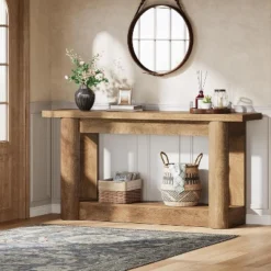 Tribesigns 63"Farmhouse Console Table, Narrow Long Sofa Table Behind The Couch, 2-Tier Storage Entryway Furniture For Living Room -Tribesigns Sales Store GUEST 97c2a43d 799b 4d13 ba82 6a7478379d80