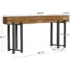 Tribesigns 63"Console Table For Entryway, Farmhouse Behind Couch Table, Sofa Table With Black Metal Frame For Living Room, Oak
