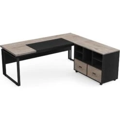 Tribesigns 63" L-Shaped Executive Desk With Reversible File Cabinet -Tribesigns Sales Store GUEST 993a41ec 2929 46e2 a285 e2a2798240fd