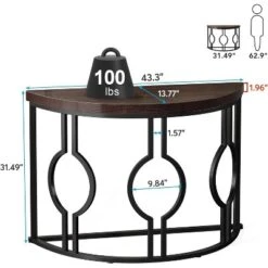 Tribesigns 43" Half Moon Console Table -Tribesigns Sales Store GUEST 9990f56b 7bca 4ac2 8e12 a55d77fe703f