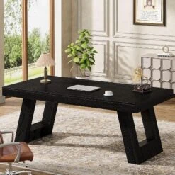 Tribesigns 63" Wood Executive Desk, Home Office Computer Desk With Double Pedestal, Study Writing Table, Business Workstation For PC Laptop -Tribesigns Sales Store GUEST 9af01df8 d4f5 42a1 98c6 2e5847734e89