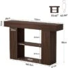 Tribesigns 53" Console Table For Entryway, 3-Tier Entryway Table Behind Sofa Couch With Storage Shelves, For Home Living Room Hallway,Brown