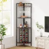 Tribesigns Corner Home Bar Racks, 4-Tier Liquor Shelf With Glass Holder