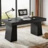 Tribesigns 55 Inches Home Office Executive Desk With Double Trapezoid Base