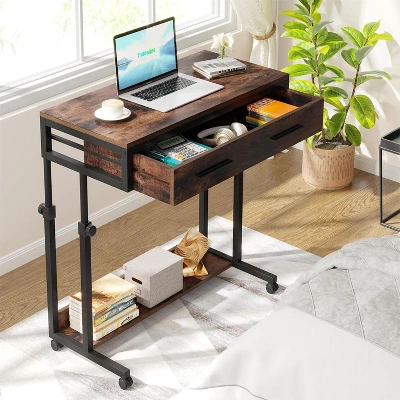 Tribesigns Portable Desk With Drawers, Mobile Laptop Desk With Wheels, Small Standing Desk For Home Office 1 Tribesigns Portable Desk With Drawers, Mobile Laptop Desk With Wheels, Small Standing Desk For Home Office