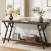 Tribesigns 70.9-Inch Narrow Long Entryway Console Table, 2-Tier Industrial Sofa Table Behind Couch For Hallway, Living Room, Foyer