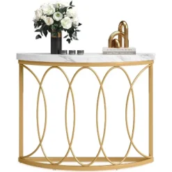 Tribesigns Half Moon Console Table, Modern Semi Circle Sofa Table -Tribesigns Sales Store GUEST a5e3c2f6 45b1 4f5d aebc 78b84c2d1ddc