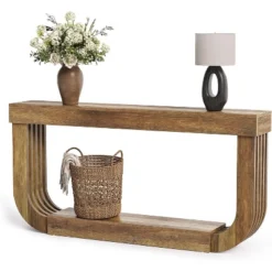 Tribesigns 2-Tier Wood Console Sofa Table For Living Room, Large Hallway Foyer Table With Heavy Duty U-Shaped Pedestal,Brown 13 Tribesigns 2-Tier Wood Console Sofa Table For Living Room, Large Hallway Foyer Table With Heavy Duty U-Shaped Pedestal,Brown -Tribesigns Sales Store GUEST a970b9ae 343e 4ad1 829d 59fcff4d0e7b