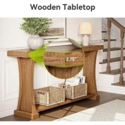 Tribesigns 63”Console Table For Entryway, 2-Tier Entryway Table Behind Sofa Couch With Storage Shelves For Home Living Room Hallway,Rustic Brown -Tribesigns Sales Store GUEST b0eca2c5 5e3e 427e 847d ba339557937b