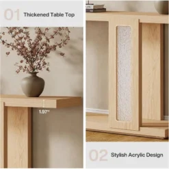 Tribesigns 71"Long Console Table, Farmhouse Sofa Console Behind Couch With Acrylic Legs, 2-Tier Entry Table For Hallway, Foyer, Living Room, Natural 10 Tribesigns 71"Long Console Table, Farmhouse Sofa Console Behind Couch With Acrylic Legs, 2-Tier Entry Table For Hallway, Foyer, Living Room, Natural -Tribesigns Sales Store GUEST b113b4d3 1e1a 450f 9915 4ba7615bdfb1