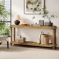 Tribesigns 70.9-Inch Extra Long Sofa Table, 2-Tier Farmhouse Console Table With Storage Shelves -Tribesigns Sales Store GUEST b2d014d2 2264 4846 aed1 513eaa30ea2e