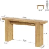 Tribesigns Solid Wood Console Table, 67"Entryway Table With Spacious Tabletop, Long Narrow Sofa Table For Hallway, Living Room, Entrance, Brown