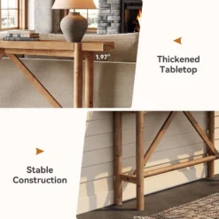 Tribesigns Solid Wood Console Table, 63" Long Farmhouse Entryway Sofa Table For Living Room, Hallway, Foyer, Entrance -Tribesigns Sales Store GUEST b3e480fc 14f0 4d88 8227 6b988d1f0938