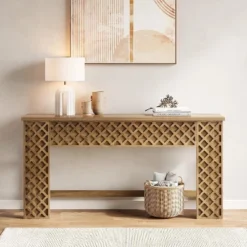 Tribesigns 70.9 Inch Entryway Table Sofa Table, Narrow Long Console Table For Living Room,Wood Diamond Lattice Design -Tribesigns Sales Store GUEST b4fdc0e6 0ce7 4a6b a763 027caf9b78c0