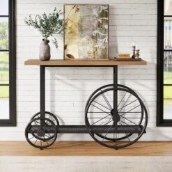 Tribesigns 47.2" Industrial Console Table, Entryway Table With Metal Mesh Storage Shelf, 2-Tier Sofa Table For Living Room, Hallway, Foyer -Tribesigns Sales Store GUEST b5b477f7 9e12 4a49 8aa8 b751059740ee