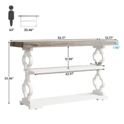 Tribesigns 55" 3-Tier Sofa Console Table -Tribesigns Sales Store GUEST b5fa0db2 78c9 4e90 bbb7 0ad80c5aee22