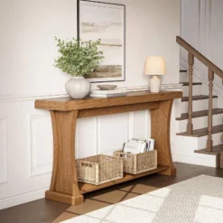 Tribesigns 63”Console Table For Entryway, 2-Tier Entryway Table Behind Sofa Couch With Storage Shelves For Home Living Room Hallway,Rustic Brown -Tribesigns Sales Store GUEST bb83c11b 256b 4d0c adf2 5f287ec0e0f3