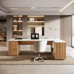 Tribesigns 85.8" L-Shaped Executive Desk, Extra Large Office Computer Desk With File Drawers For Home Office -Tribesigns Sales Store GUEST bc526559 8f2d 4aae bde4 e6a23f7a0378