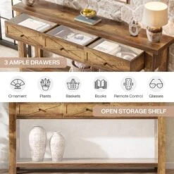 Tribesigns 70.9” Console Table With 3 Drawers, Farmhouse Entryway Table With Storage Shelf, Sofa Table Behind Couch For Hallway, Foyer, 13 Tribesigns 70.9” Console Table With 3 Drawers, Farmhouse Entryway Table With Storage Shelf, Sofa Table Behind Couch For Hallway, Foyer, -Tribesigns Sales Store GUEST be702981 fb37 4ad1 aba7 44cf956ac89a