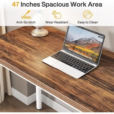 Tribesigns Computer Desk With 5 Drawers, 47 Inches Modern Simple Home Office Desk Study Writing Table For Small Spaces 9 Tribesigns Computer Desk With 5 Drawers, 47 Inches Modern Simple Home Office Desk Study Writing Table For Small Spaces - Image 9