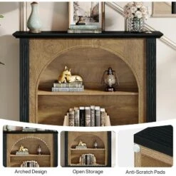 Tribesigns 3-Tier Console Table, 43.3"Entryway Table TV Console With Arch Storage For Hallway, Living Room, Brown Black -Tribesigns Sales Store GUEST c5f356ef 0a0c 467b 969a 8c48da5dca9e