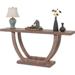 Tribesigns 63 Inches Farmhouse Wood Console Table For Entryway, Narrow Long Foyer Sofa Table With Geometric Legs For Hallway, Entrance, Living Room -Tribesigns Sales Store GUEST c7ea5e68 b35b 468d 847e 01c5cb07b040