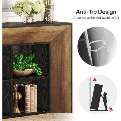 Tribesigns 63" Console Tables, Farmhouse Entryway Table With 6 Storage Cubes, Sofa Tables For Living Room, Hallway 5 Tribesigns 63" Console Tables, Farmhouse Entryway Table With 6 Storage Cubes, Sofa Tables For Living Room, Hallway - Image 5