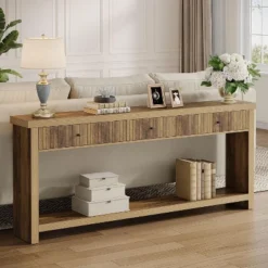 Tribesigns 70.9 Inch Wood Console Table Long Sofa Table With 3 Drawers -Tribesigns Sales Store GUEST c9f148a1 9d8c 4063 a869 ec30aab981b8