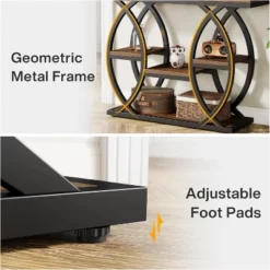 Tribesigns 39.37" Console Table, Industrial 4-Tier Sofa Table Narrow Wood Entryway Table With Storage Shelves -Tribesigns Sales Store GUEST cad4f07f 887c 42c3 8b33 ebefbc96b8ad