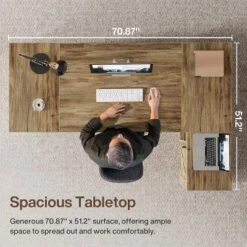 Tribesigns 70.87" L-Shaped Executive Desk, Large Office Computer Table With File Cabinet -Tribesigns Sales Store GUEST cadcb188 7beb 49cf a45d 405b90a41145