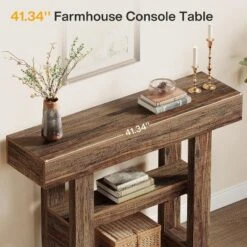 Tribesigns 41.34-Inch Farmhouse Console Table, 2-Tier Narrow Sofa Table Behind The Couch -Tribesigns Sales Store GUEST cb56a22b 0f0f 4a32 b7c2 12a3f6542c51