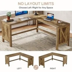 Tribesigns L-Shaped Executive Desk, 59 X 55-in Corner Computer Desk With Reinforced Panels, Farmhouse Workstation Furniture For Home Office -Tribesigns Sales Store GUEST cbdbbdaa 2bea 451f 9570 d12f6daee8c2