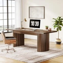 Tribesigns 78.74" Extra Long Executive Desk, Large Computer Office Desk With Wooden Double Pedestal -Tribesigns Sales Store GUEST ccb52313 2f79 48ba 8b23 d626158a65af
