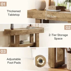 Tribesigns 41.34"Farmhouse Console Table, 2-Tier Narrow Sofa Table Behind The Couch, With Storage Shelves For Living Room -Tribesigns Sales Store GUEST cf8719a2 b1ab 4bbc a072 3b0d3090c452