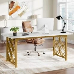 Tribesigns 63-inch Executive Desk, Large Computer Desk For Home Office -Tribesigns Sales Store GUEST d2725316 5bf6 4a50 a38a 6fc44acf9748