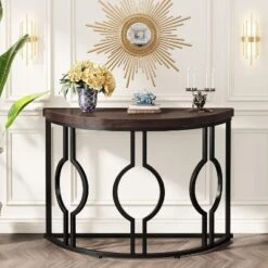 Tribesigns 43" Half Moon Console Table
