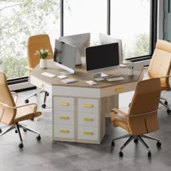 Tribesigns Corner Desk, Triangle Computer Desk With 3 Drawers For Home Office, 90-Degree Makeup Vanity Desk For Living Room, Bedroom -Tribesigns Sales Store GUEST d3e088f7 a58d 4a46 ba13 0c5ec284fb7e