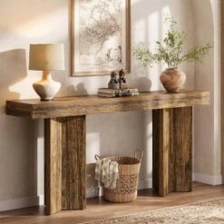 Tribesigns 63" Farmhouse Console Table, Wooden Rectangular Sofa Table Behind The Couch 12 Tribesigns 63" Farmhouse Console Table, Wooden Rectangular Sofa Table Behind The Couch -Tribesigns Sales Store GUEST d4c4c11b 088c 4272 8797 a0feafc76a8a