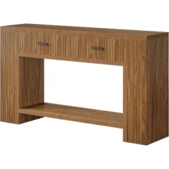 Tribesigns 59" Console Table, 2-Drawer Farmhouse Entryway Table With Storage Shelf, Sofa Table Behind Couch For Hallway, Living Room, Foyer -Tribesigns Sales Store GUEST d8eaac5b 6d1b 4ef4 b00d 4d9deb0bdd2f